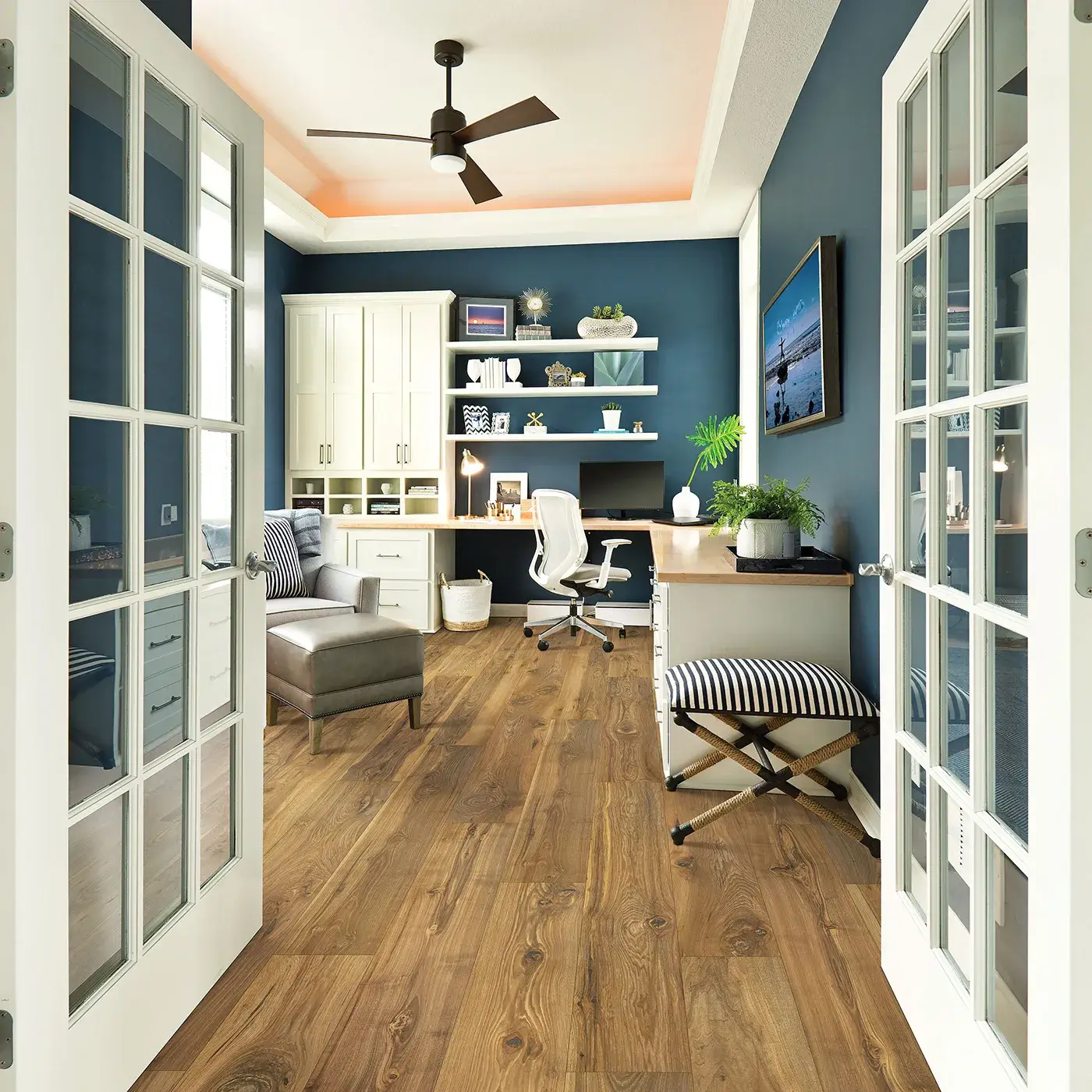 Laminate flooring in home office
